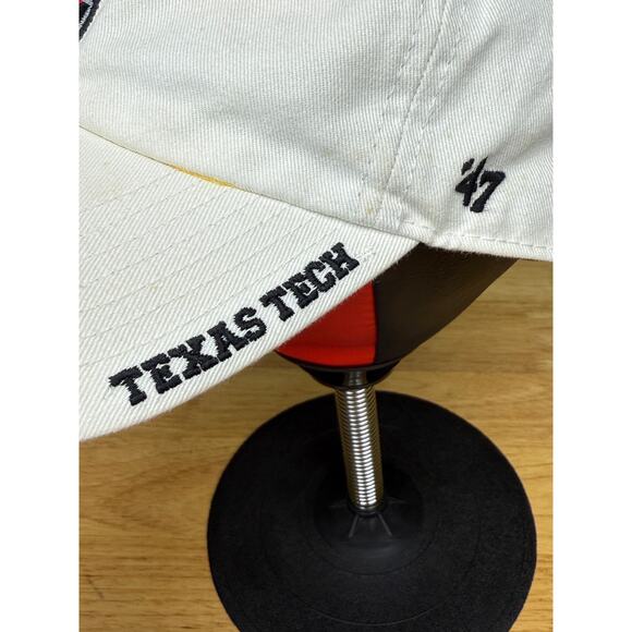 Texas Tech Red Raiders NCAA 47 Brand Adjustable Hat White Red Black Bred GUC - Picture 4 of 12